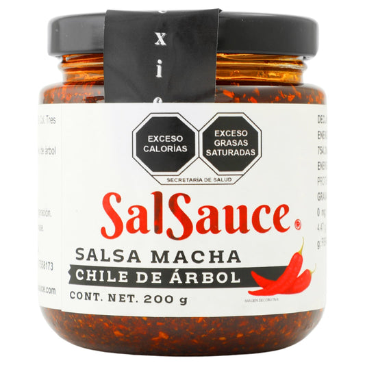 SalSauce® Salsa macha chile de árbol 7oz/200 g