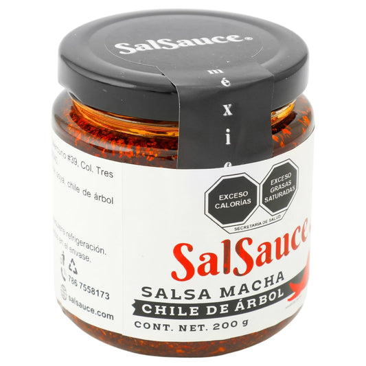 SalSauce® Salsa macha chile de árbol 7oz/200 g